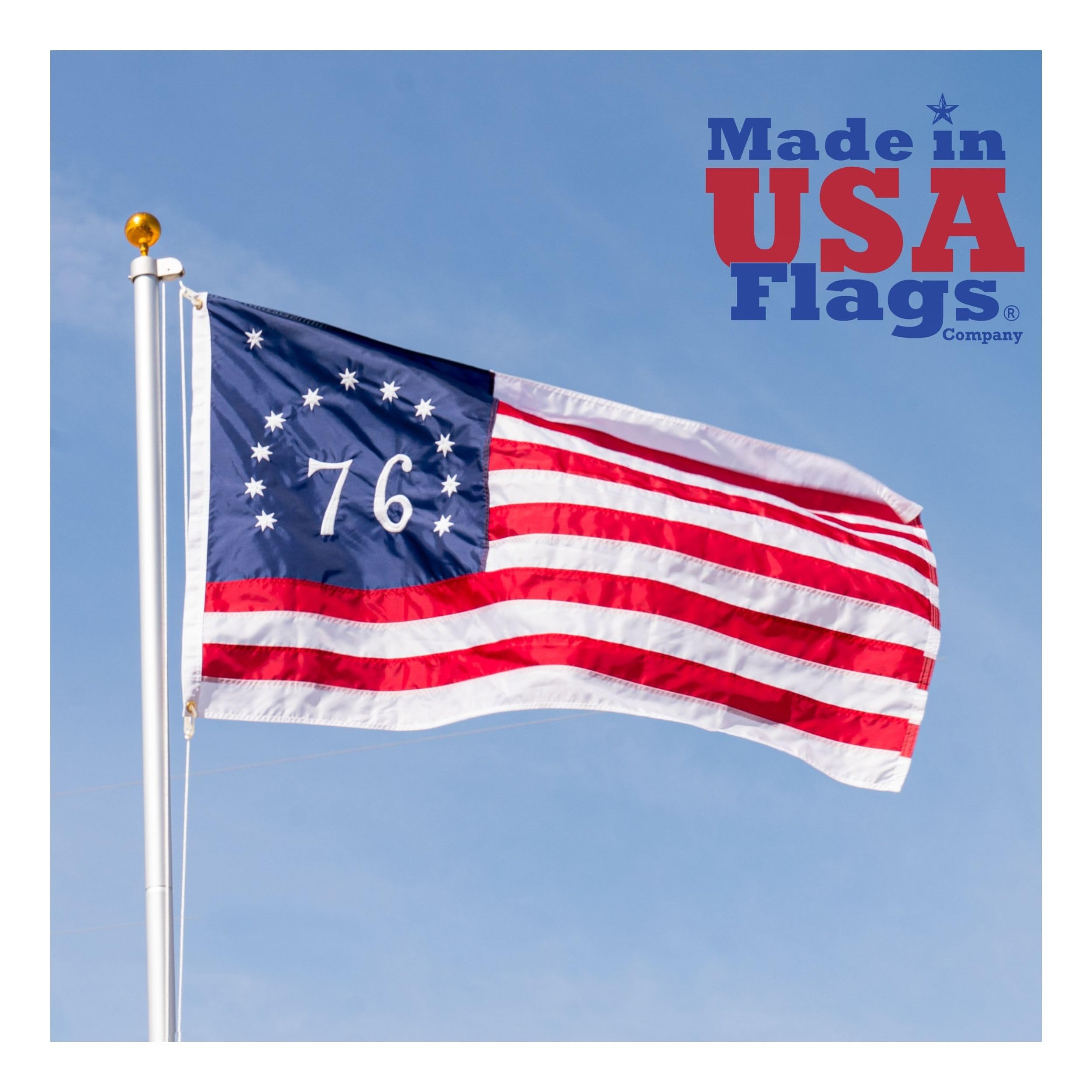 最終値下げ WHIZLIMITED FLAG STA JK （76着限定） Amazon.com : Made in USA Flags Co - 3x5 Bennington 1776 Flag Made